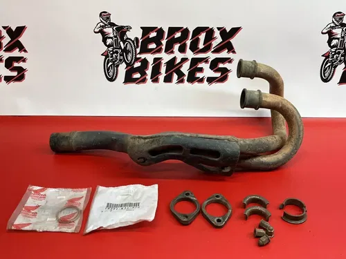 1988 Honda XR250R XR250 XR 250 Exhaust Header and Heat Shield