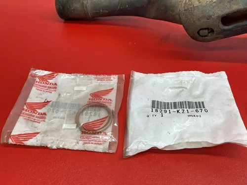 1988 Honda XR250R XR250 XR 250 Exhaust Header and Heat Shield