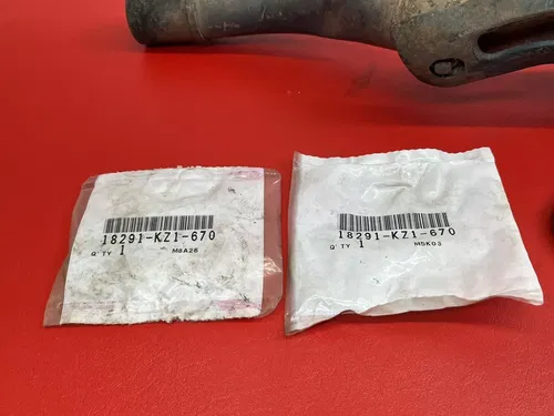 1988 Honda XR250R XR250 XR 250 Exhaust Header and Heat Shield