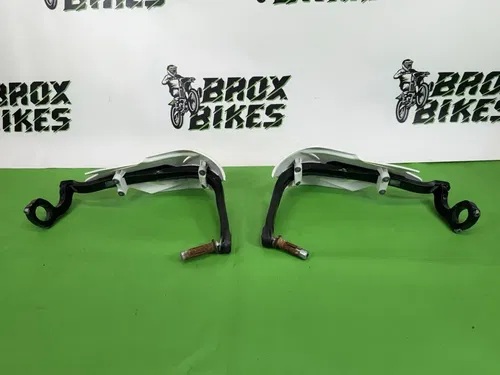 2011 Kawasaki KX250F KX 250F Acerbis Hand guards Bark Busters White
