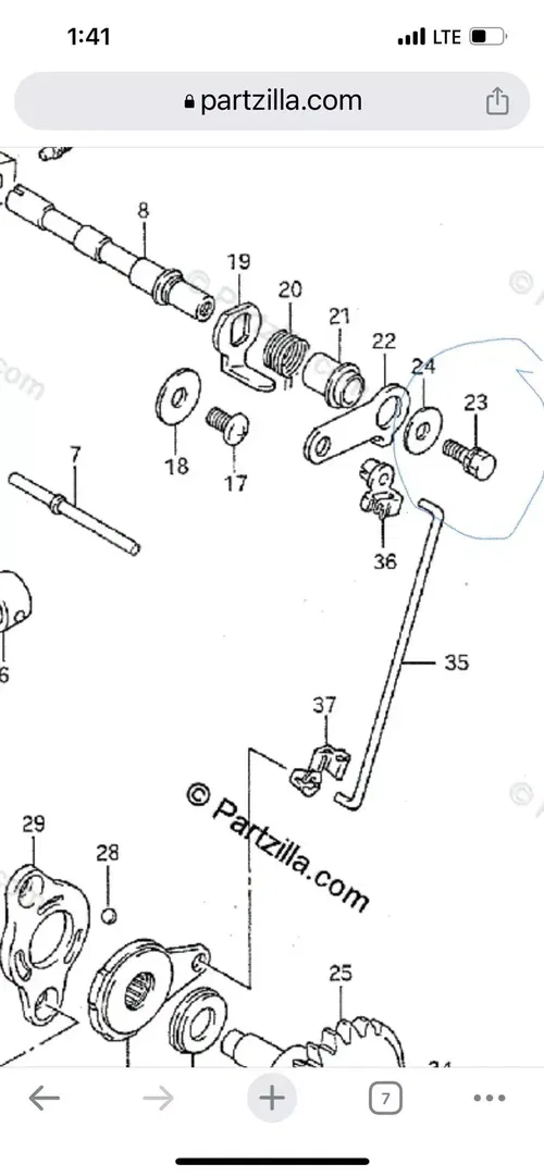 1994 Suzuki RMX250 RMX 250 Exhaust Valve Bolt And Washer