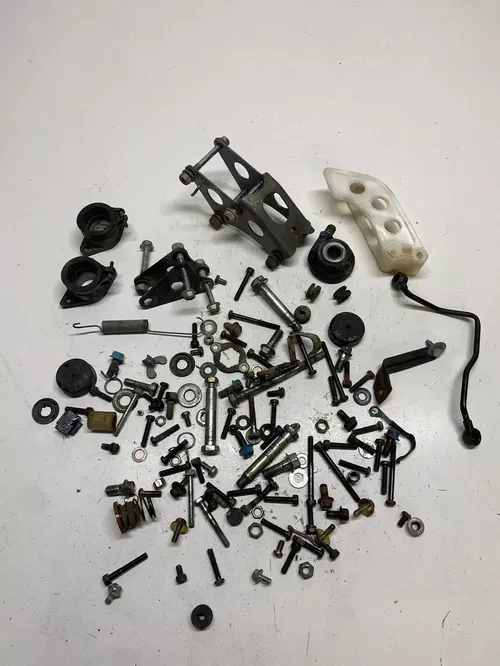 1993 93 Yamaha XT350B xt 350 LOT Bolts Hardware Boot Line Spring Engine Mount