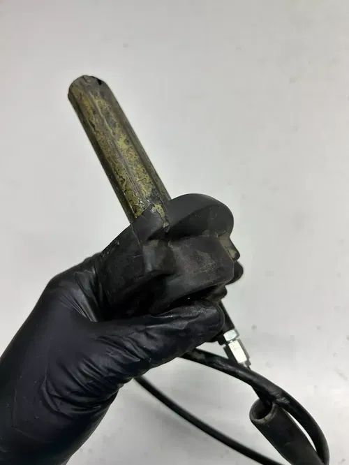 2002 02 Kawasaki KX65 Kx 65 -A OEM Throttle Cable Mount Perch Tube Assembly