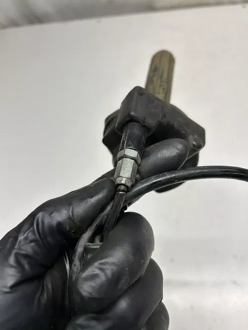 2002 02 Kawasaki KX65 Kx 65 -A OEM Throttle Cable Mount Perch Tube Assembly