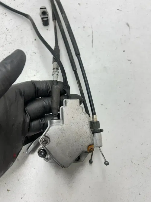 05 2005 Polaris Predator 90 2 Stroke OEM Brake Lever Cable Perch Thumb Throttle