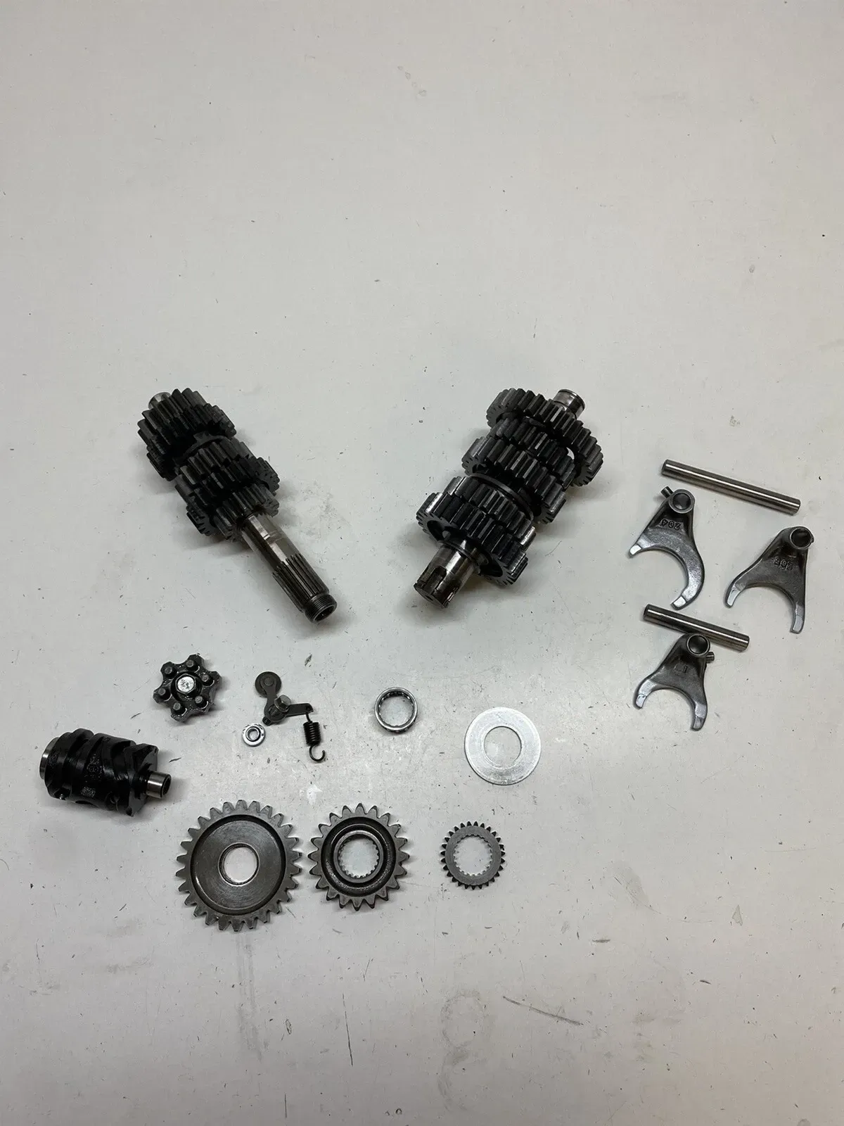 1992 92 Kawasaki Kx250 KX 250 Trans Transmission Gear Fork Shaft Drum Free Ship