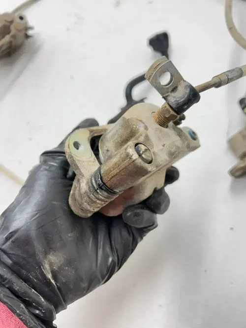 04 2004 Polaris Scrambler 500 4x4 OEM Front Rear Brakes Caliper Line Master