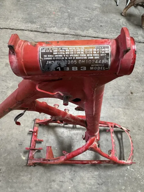 1983 83 Honda XL250R Xl 250 r OEM Main Frame Body Assembly Chassis READ DESCRIPT