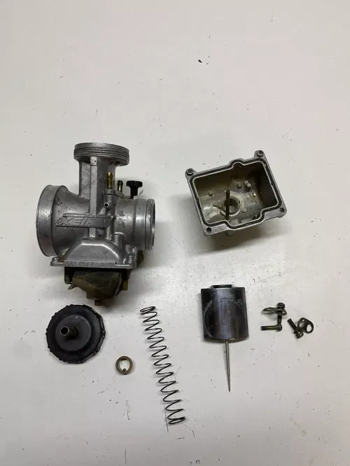 1996 96 KTM 300EXC 300 exc Carb Carburetor Bowl Float Jet Slide DAMAGE!