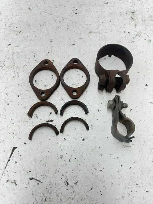 81 1981 Honda XL500S Xl 500 s OEM Exhaust Flange Header Shims Hanger Clamp READ