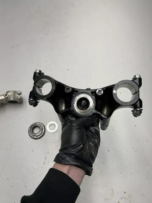 1979 79 Honda XR500 Xr 500 OEM Triple Clamp Tree Upper Lower Clamps Bearing Cap