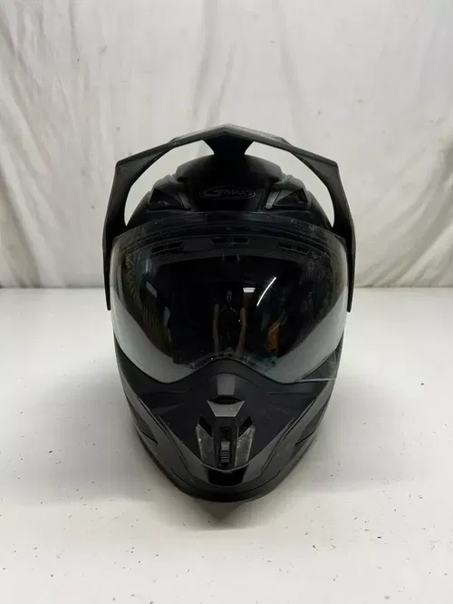 GMAX 11S Dual-Sport Snow ATV Helmet Matte Black Shield XXL FMVSS 218 63-64cm