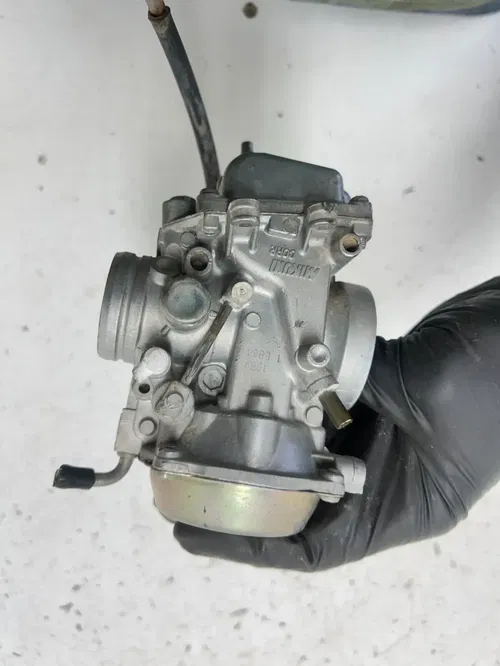 99 1999 Suzuki King Quad 300 LTF 4x4 OEM Carb Carburetor Bowl Body Slide Float