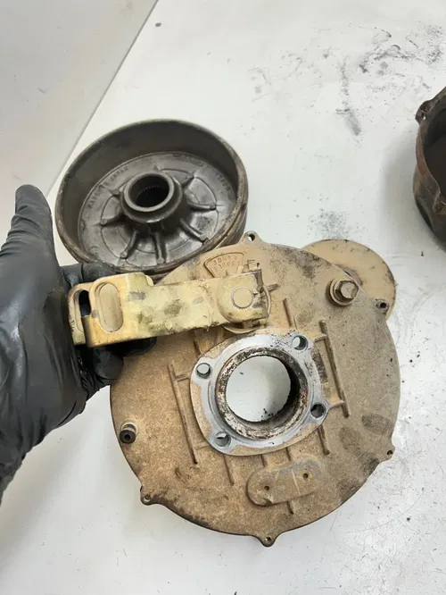 97 1997 Kawasaki Prairie 400 KVF400a 4x4 OEM Rear Axle Carrier Brake Drum Assemb