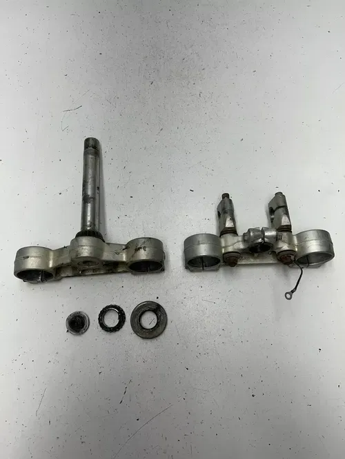 91 1991 KTM 300 SX MXC DXC OEM Triple Clamp Tree Upper Lower Clamps Post Bar