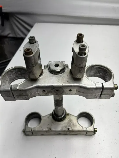 91 1991 KTM 300 SX MXC DXC OEM Triple Clamp Tree Upper Lower Clamps Post Bar