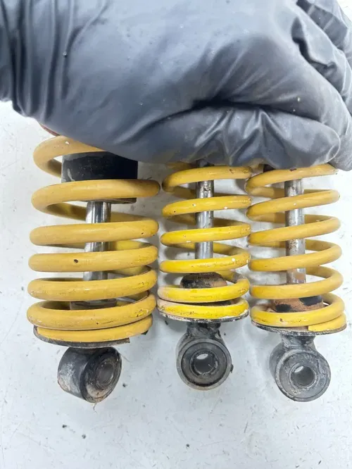 02 2002 Polaris Scrambler 90 2 Stroke OEM Front Rear L R Shock Suspension Spring