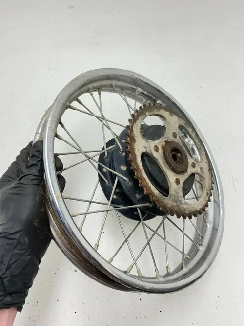 82 1982 Honda XR80 Xr 80 OEM SLIGHT WOBBLE Rear Back Wheel Rim Hub 14 X 1.6 READ