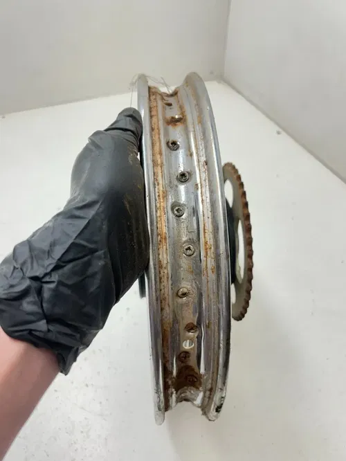 82 1982 Honda XR80 Xr 80 OEM SLIGHT WOBBLE Rear Back Wheel Rim Hub 14 X 1.6 READ