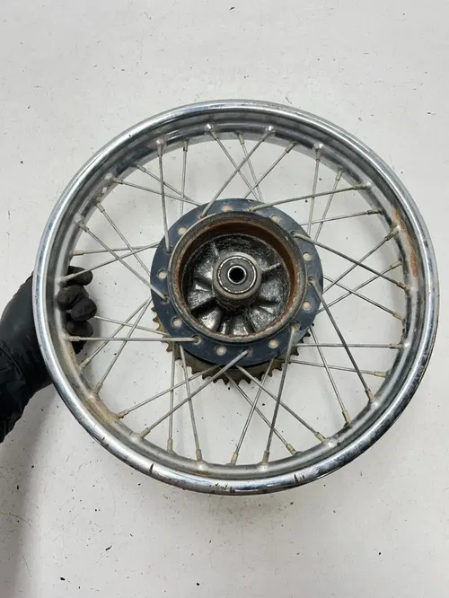 82 1982 Honda XR80 Xr 80 OEM SLIGHT WOBBLE Rear Back Wheel Rim Hub 14 X 1.6 READ