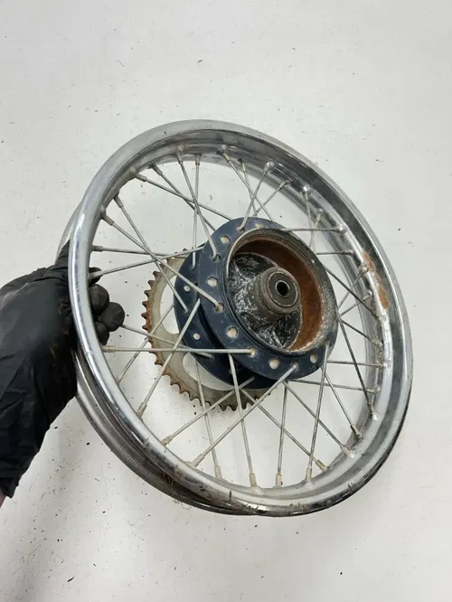 82 1982 Honda XR80 Xr 80 OEM SLIGHT WOBBLE Rear Back Wheel Rim Hub 14 X 1.6 READ