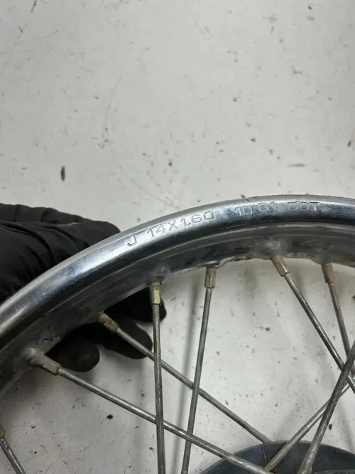 82 1982 Honda XR80 Xr 80 OEM SLIGHT WOBBLE Rear Back Wheel Rim Hub 14 X 1.6 READ