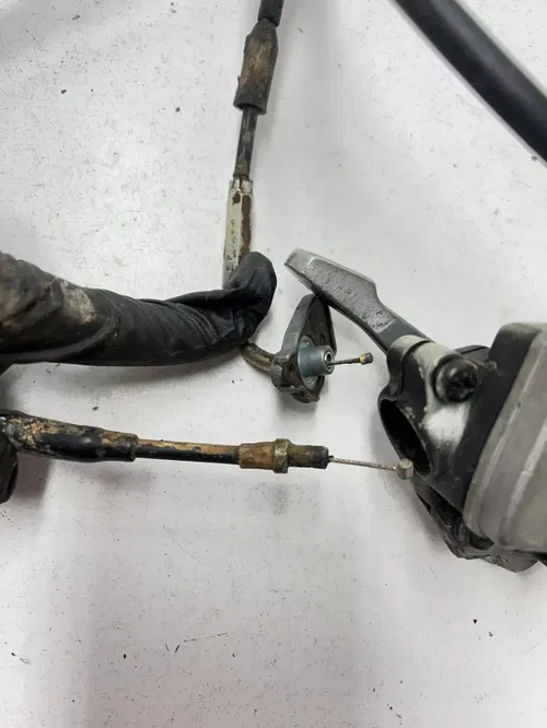 02 Polaris scrambler 90 2x4 2T OEM Front Rear Brake Throttle Cable Perch Lever