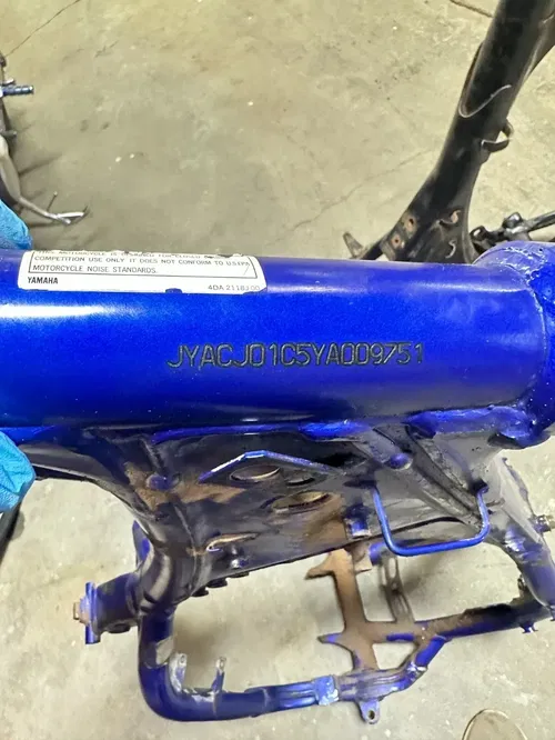 2000 Yamaha Yz426f YZ 426 F OEM T!tl3 Main Frame Body Assembly Chassis READ