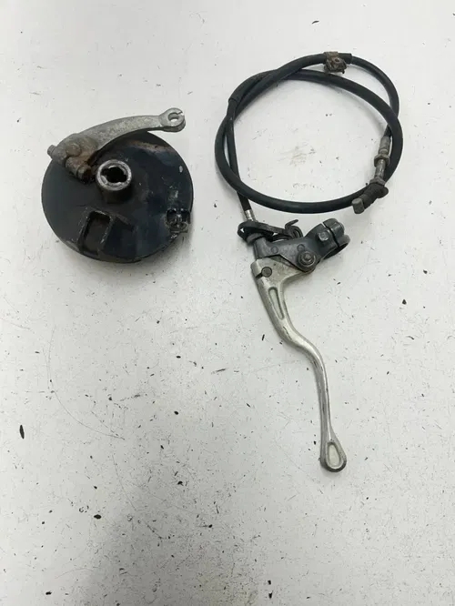 86 1986 Honda XR80R Xr 80 R OEM LOT GOOD! Front Brake Hub Drum Perch Rod Line