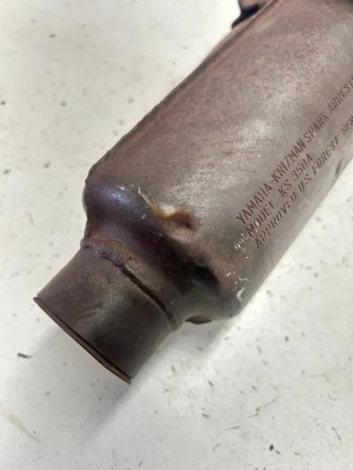 82 1982 Yamaha XT250J Xt 250 j OEM TIGHT! Exhaust Header Pipe Muffler Silencer