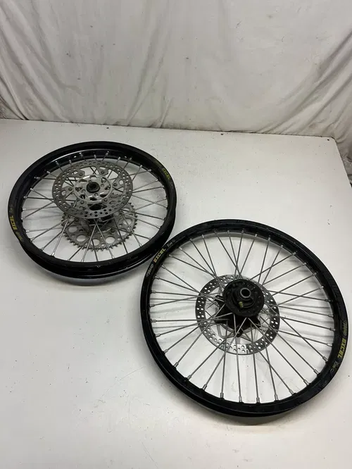 1999 99 YAMAHA WR400F wr 400 f Front Rear Wheel Rim Hub Excel Black READ DESCRIP