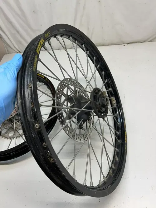 1999 99 YAMAHA WR400F wr 400 f Front Rear Wheel Rim Hub Excel Black READ DESCRIP