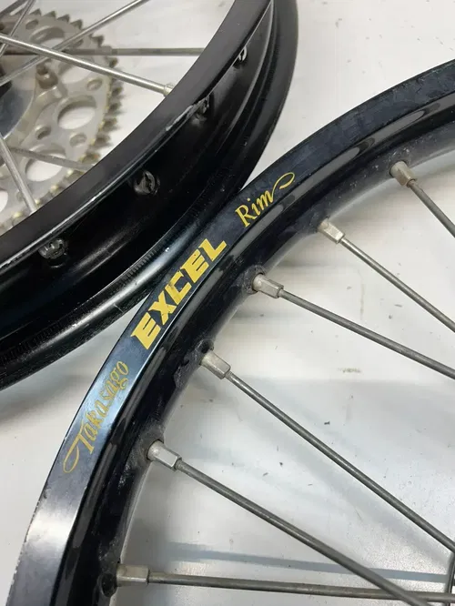 1999 99 YAMAHA WR400F wr 400 f Front Rear Wheel Rim Hub Excel Black READ DESCRIP