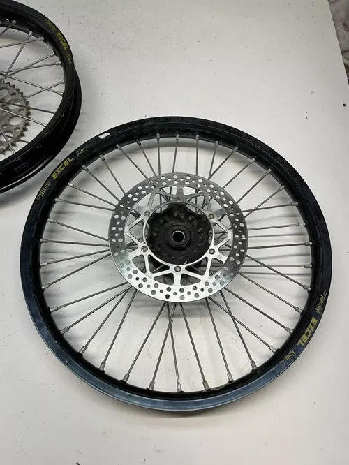 1999 99 YAMAHA WR400F wr 400 f Front Rear Wheel Rim Hub Excel Black READ DESCRIP