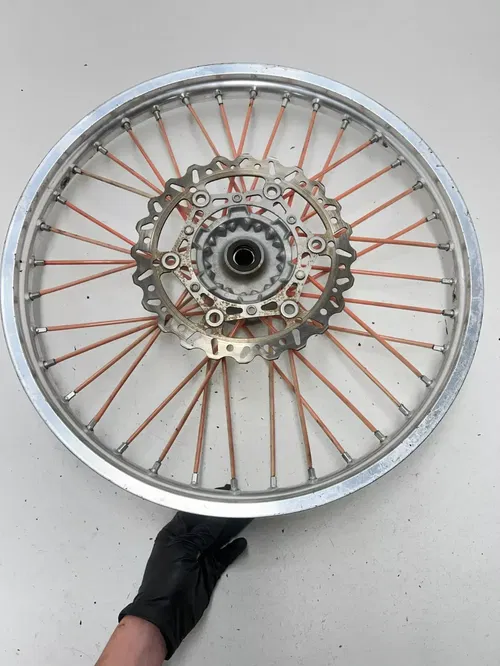 07 2007 Yamaha Yz450f YZ 450 F OEM STRAIGHT! Front Wheel Rim Hub Brake Disc