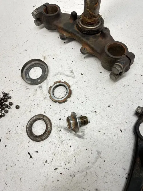 78 1978 Yamaha YZ80E Yz 80 E OEM Triple Clamps Upper Lower Tree Clamp Nut