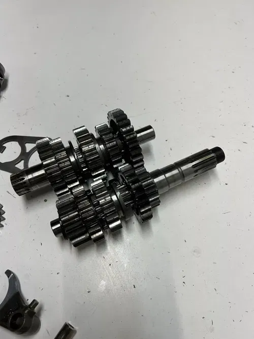 2007 07 Honda CRF450R crf 450 r GOOD! Trans Transmission Gear Shaft Fork Drum
