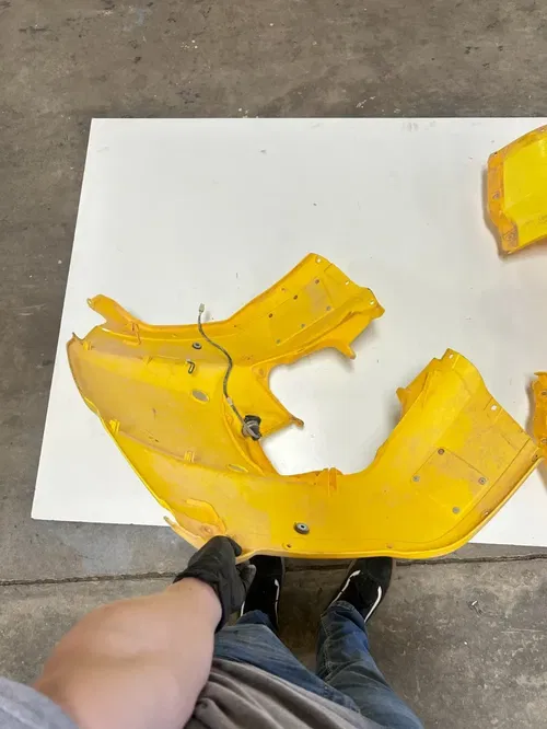 05 2005 Honda Rancher 350 TRX350ES 4x4 OEM Yellow Plastics Front Rear Fender Bod