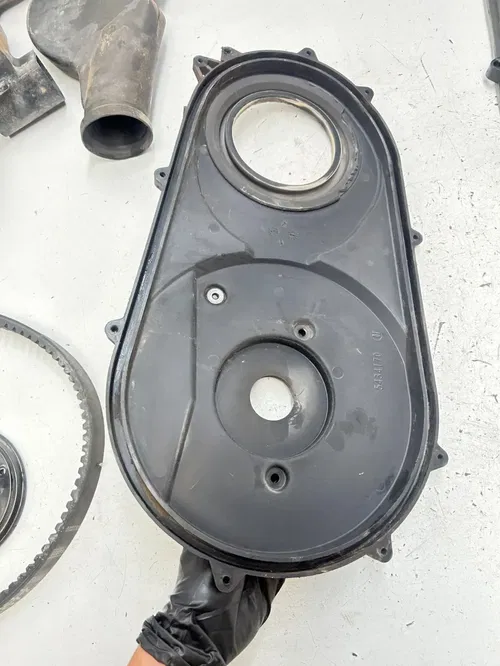 04 2004 Polaris Trailblazer 250 2x4 OEM Clutch Cover Guard Shield Intake Tubes