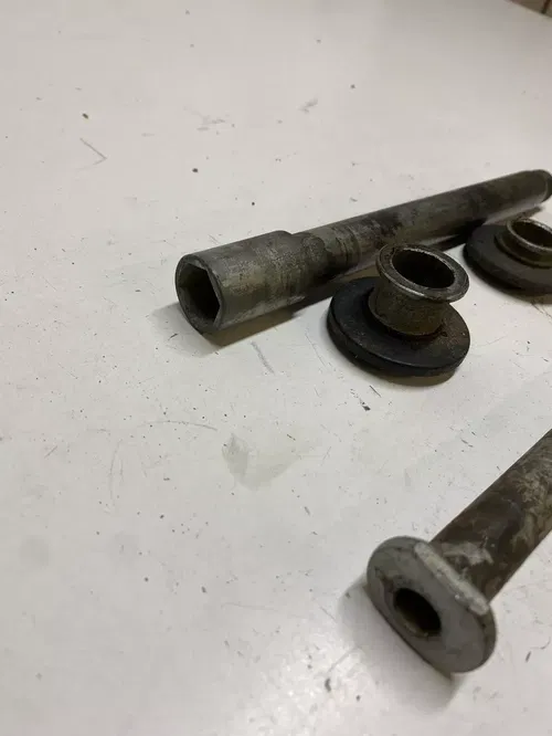 2005 05 Suzuki RMZ250 rmz 250 OEM Front Rear Back Axle Spacer Swing Arm Bolt