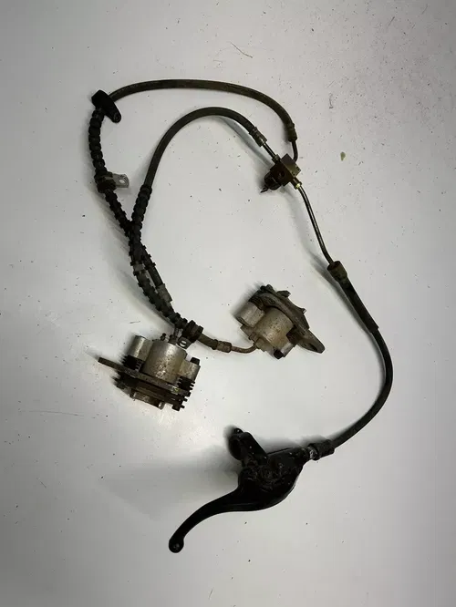 1999 99 Polaris Sport 400 L 2x4 WORKING! Front Brake Caliper Master Cyl Line