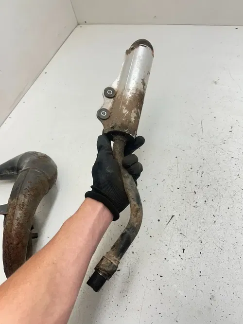 01 2001 Kawasaki KX65 Kx 65 A OEM Exhaust Header Muffler Silencer Chamber READ