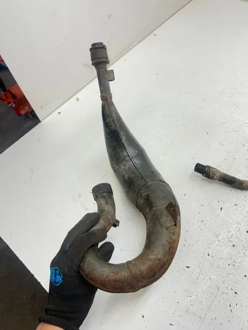 01 2001 Kawasaki KX65 Kx 65 A OEM Exhaust Header Muffler Silencer Chamber READ