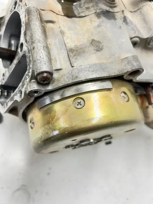 97 1997 Yamaha Moto 4 Badger YFM 80 OEM Engine Motor Bottom End Crankcase READ
