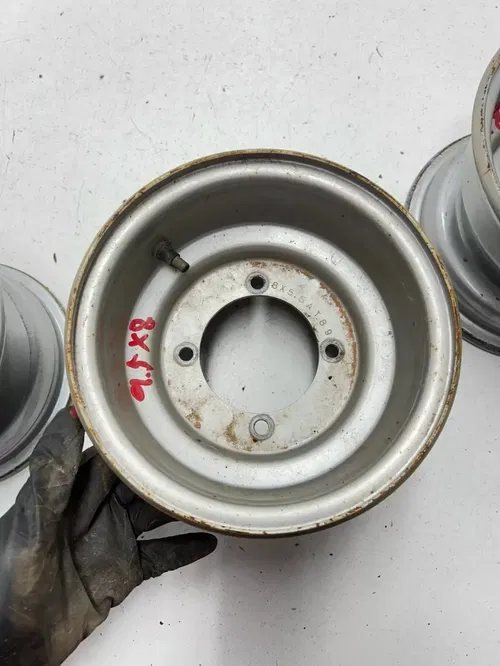 02 2002 Polaris scrambler 90 2x4 2T OEM Wheel Rim Set Front Rear 7X5.2/ 8X5.5