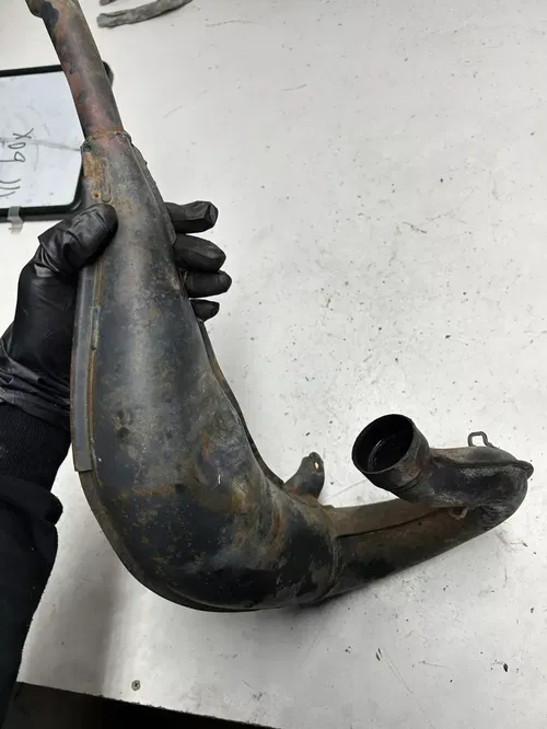 1994 94 Honda CR125R Cr 125 r OEM Exhaust Pie Header Expansion Chamber DENTS!