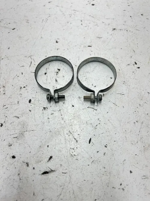 80 1980 Suzuki Ds 250 DS250 OEM LOT Upper Fork Boot Clamps Mounts Hose Clamp