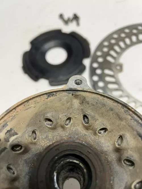 1993 93 Yamaha YZ250 Yz 250 LOT Front Wheel Hub Disc Brake Cap Rotor WEAR!