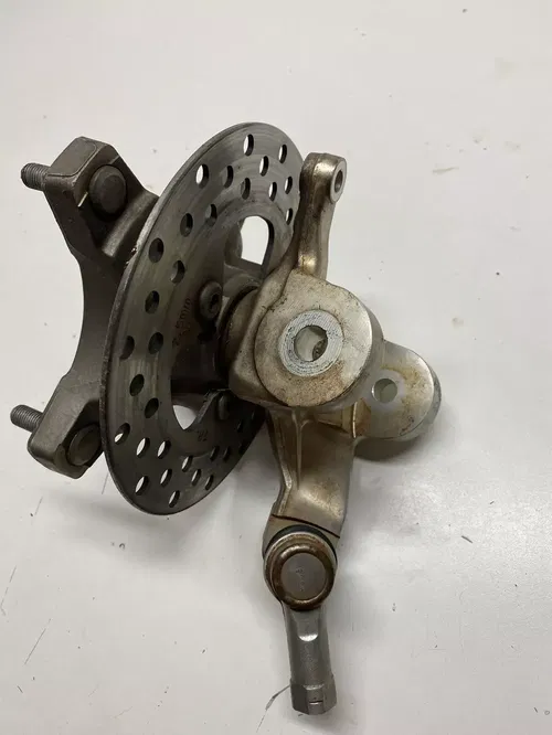 07 2007 HONDA TRX450 ER OEM FRONT RIGHT HUB DISC KNUCKLE SPINDLE FREE US SHIP