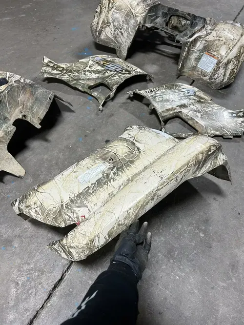 2008 08 Yamaha Grizzly 700 4x4 YFM700 OEM LOT Camo Plastics Fender Cover Fairing